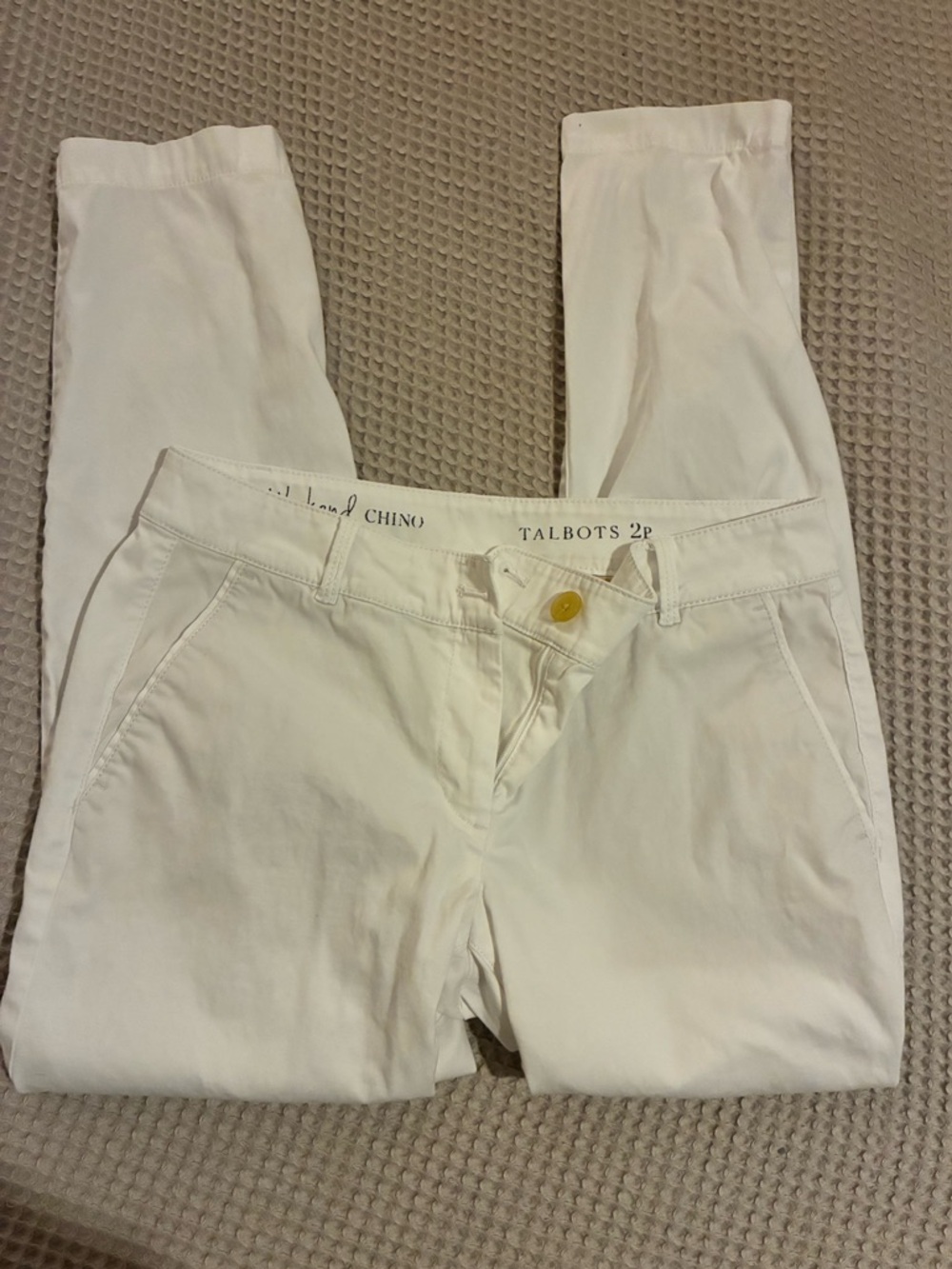 Talbots White Weekend Chino Pants, 2P